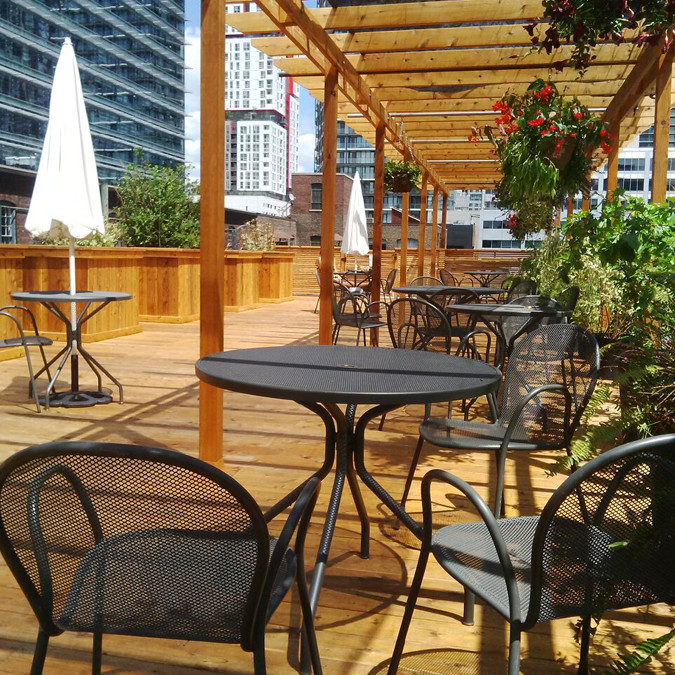 New Green Rooftop Deck at the office
